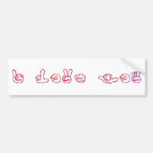 Ik hou van je gebarentaal bumpersticker (Voorkant)