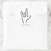 Ik hou van je gebarentaal. ronde sticker (Tas)