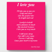 Ik hou van je gedicht fotoplaat (Voorkant)