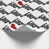 ik hou van je gedurfde rode valentijn cadeaupapier (Hoek)