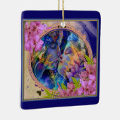 Ik hou van je geïsoleerde waterfles keramisch ornament (Rechts)