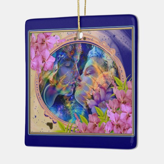 Ik hou van je geïsoleerde waterfles keramisch ornament (Links)