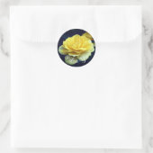 Ik hou van je Gele Rose Flower Ronde Sticker (Tas)