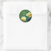 Ik hou van je gele rozen Floral Ronde Sticker (Tas)