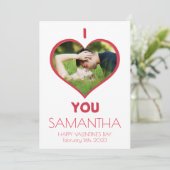 Ik hou van je Gelukkige Valentijnsdag Feestdagenkaart (Staand voorkant)