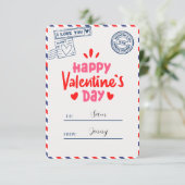 Ik hou van je Gelukkige Valentijnsdag Romantische  Bedankkaart (Staand voorkant)