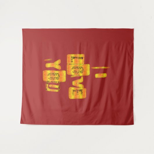 Ik hou van je gelukkige Valentijnsdag Wandkleed (Voorkant (horizontaal))