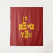 Ik hou van je gelukkige Valentijnsdag Wandkleed (Voorkant)