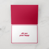 Ik hou van je gepersonaliseerde goudfolie gevouwen folie feestdagenkaart (Binnenlaag)