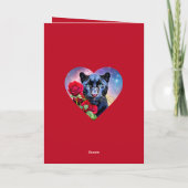 Ik hou van je gepersonaliseerde naam Panther en ro Kaart (Achterkant)