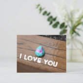 Ik hou van je geschilderde rots briefkaart (Staand voorkant)