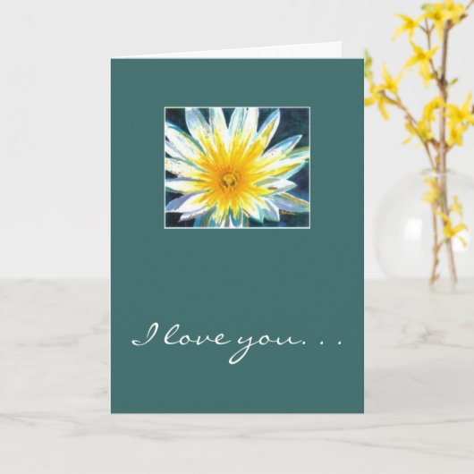 Ik hou van je... gewoon omdat jij jij bent! kaart (Gele Bloem)