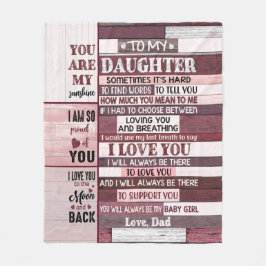 Ik hou van je - Gift for Daughter Fleece Deken