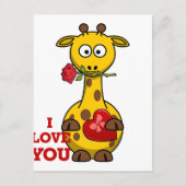 ik hou van je giraffe briefkaart (Voorkant)