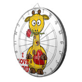 ik hou van je giraffe dartbord (Voorkant Rechts)