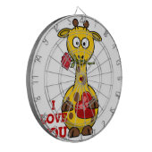 ik hou van je giraffe dartbord (Voorkant Links)