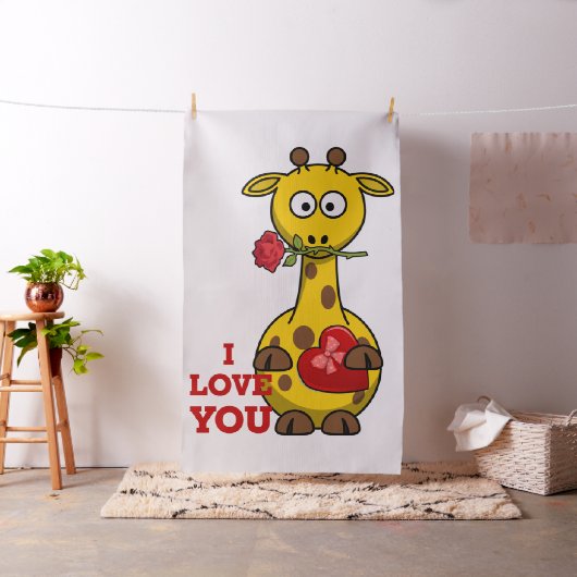 ik hou van je giraffe stof (Voorbeeld)