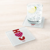 Ik hou van je glazen Onderzetter (Schuin)