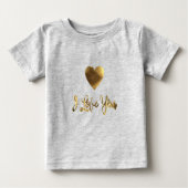 Ik hou van je Golden Heart Typografische Cute (Voorkant)