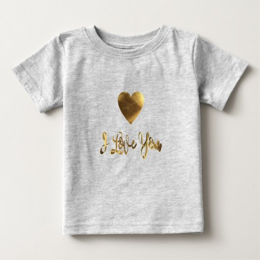 Ik hou van je Golden Heart Typografische Cute (Voorkant)
