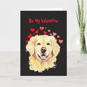 Ik hou van je Golden Retriever Dog Valentijn Feestdagen Kaart
