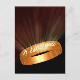 "Ik hou van je" Golden Ring Briefkaart