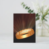 "Ik hou van je" Golden Ring Briefkaart (Staand voorkant)