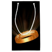 "Ik hou van je" Golden Ring Klein Cadeauzakje (Achterkant)