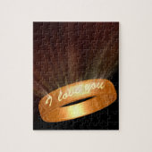 "Ik hou van je" Golden Ring Legpuzzel (Verticaal)