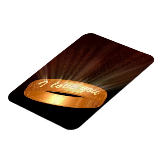 "Ik hou van je" Golden Ring Magneet (Linkerzijde)