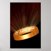 "Ik hou van je" Golden Ring Poster (Voorkant)