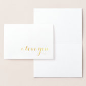 Ik hou van je gouden folie folie kaarten (Display)