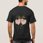 Ik hou van je gouden hart t-shirt (Achterkant)