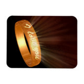 "Ik hou van je" Gouden Ring Magneet (Horizontaal)