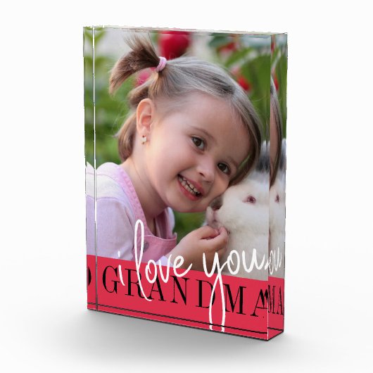 Ik hou van je Grandma Custom Photo Fotoblokken (Rechts)