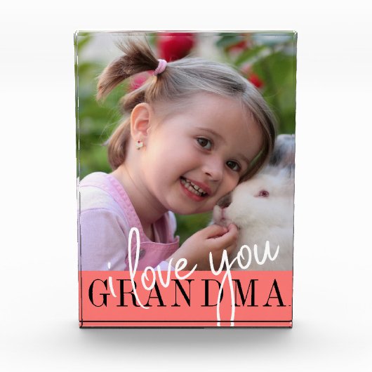 Ik hou van je Grandma Custom Photo Fotoblokken (Voorkant)