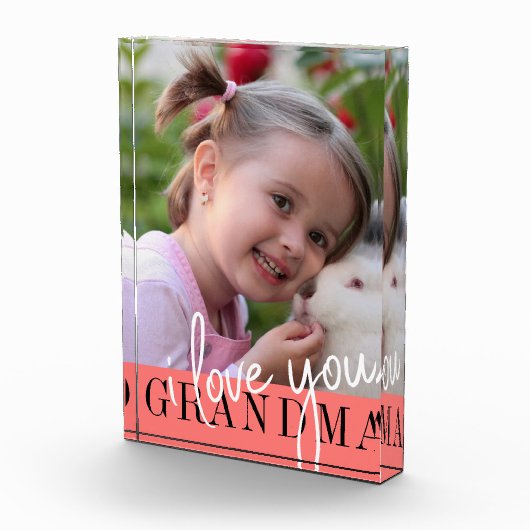Ik hou van je Grandma Custom Photo Fotoblokken (Rechts)