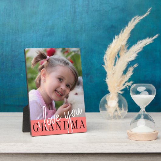 Ik hou van je Grandma Custom Photo Fotoplaat (Zijkant)