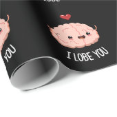 Ik hou van je grappige brein Pun Dark BG Cadeaupapier (Rol Hoek)