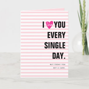 Ik hou van je grappige citaat voor Husband Valenti Feestdagen Kaart