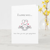 Ik hou van je grappige gamer romantische minnaar kaart (Gele Bloem)