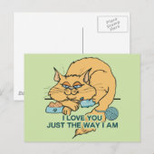 Ik hou van je grappige kat grafisch Gezegde Briefkaart (Voorkant / Achterkant)