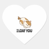 Ik hou van je grappige kat liefhebber cadeau mam v hart sticker (Voorkant)
