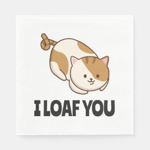 Ik hou van je grappige kat liefhebber cadeau mam v servet