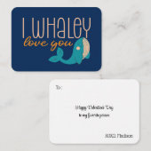 Ik hou van je grappige Kinder Valentijnsdag Notitiekaartje (Voorkant / Achterkant)