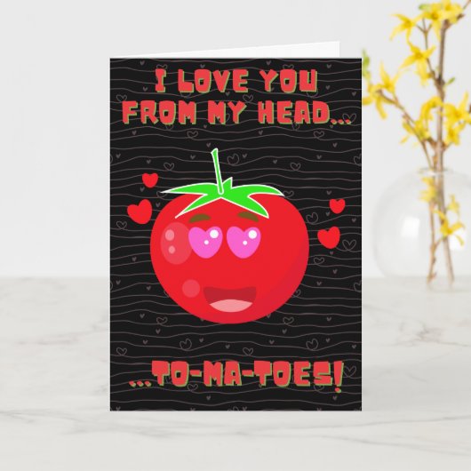 Ik hou van je grappige Valentijn Kaart (Gele Bloem)