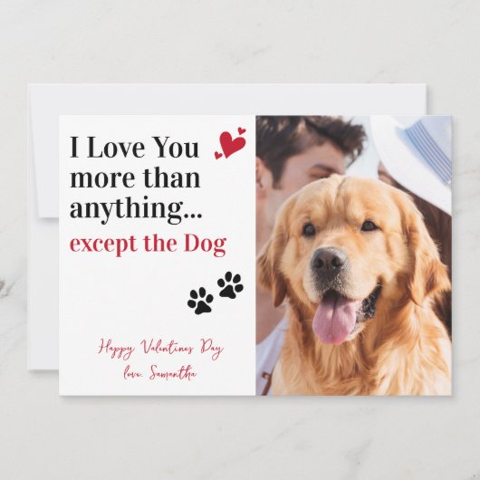 Ik hou van je grappige Valentijnsdag aangepaste ho Feestdagenkaart (Voorkant)