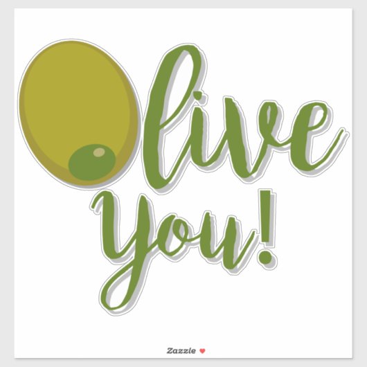 Ik hou van je grappige voedselbont sticker (Vel)