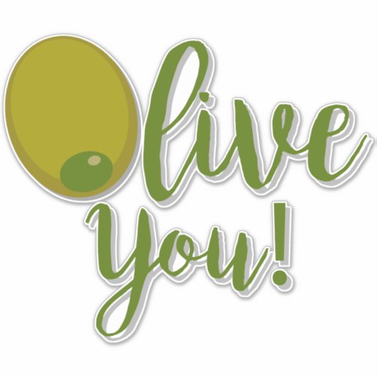 Ik hou van je grappige voedselbont sticker (Voorkant)