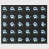 Ik hou van je grappige walvis, die donker is... cadeaupapier (Vlak)